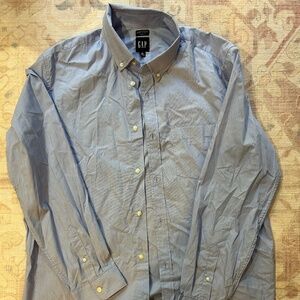 GAP Men’s Standard Fit Blue Button Down Shirt XL